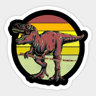 Samurai T-rex Sticker